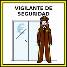 VIGILANTE DE SEGURIDAD (MUJER) - Pictograma (color)