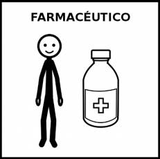FARMACÉUTICO - Pictograma (blanco y negro)