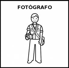 FOTÓGRAFO - Pictograma (blanco y negro)