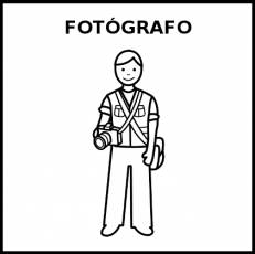 FOTÓGRAFO - Pictograma (blanco y negro)