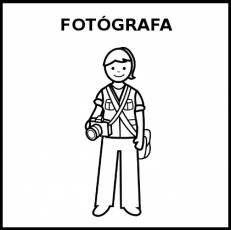 FOTÓGRAFA - Pictograma (blanco y negro)