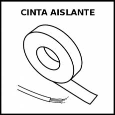 CINTA AISLANTE - Pictograma (blanco y negro)