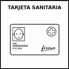 TARJETA SANITARIA - Pictograma (blanco y negro)