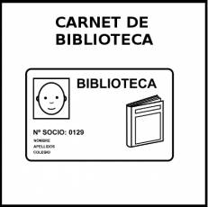 CARNET DE BIBLIOTECA - Pictograma (blanco y negro)