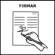 FIRMAR - Pictograma (blanco y negro)