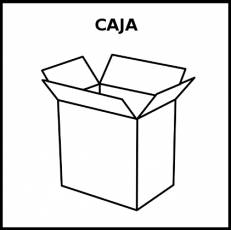 CAJA (ABIERTA) - Pictograma (blanco y negro)