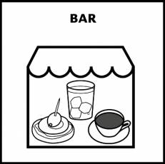 BAR - Pictograma (blanco y negro)