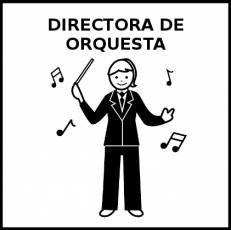 DIRECTORA DE ORQUESTA - Pictograma (blanco y negro)