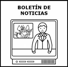 BOLETÍN DE NOTICIAS - Pictograma (blanco y negro)