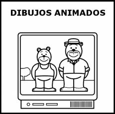 DIBUJOS ANIMADOS - Pictograma (blanco y negro)