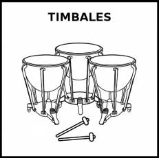 TIMBALES - Pictograma (blanco y negro)