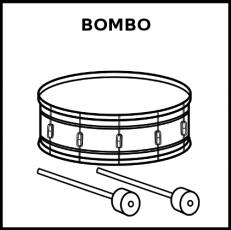 BOMBO - Pictograma (blanco y negro)