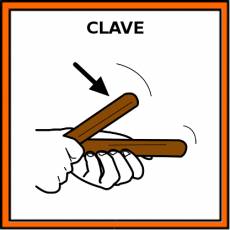 CLAVE (INSTRUMENTO) - Pictograma (color)