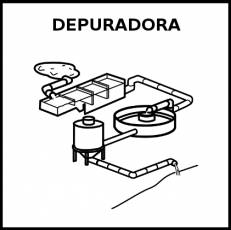 DEPURADORA - Pictograma (blanco y negro)