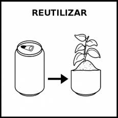 REUTILIZAR - Pictograma (blanco y negro)