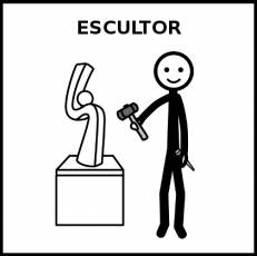 ESCULTOR - Pictograma (blanco y negro)