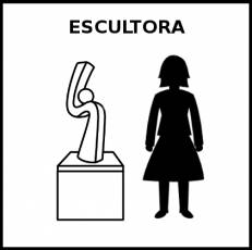 ESCULTORA - Pictograma (blanco y negro)