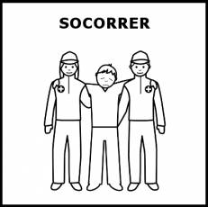 SOCORRER - Pictograma (blanco y negro)