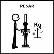 PESAR (REVISIÓN MÉDICA) - Pictograma (blanco y negro)