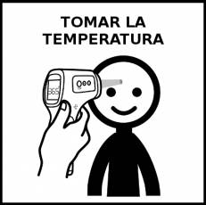 TOMAR LA TEMPERATURA - Pictograma (blanco y negro)