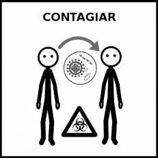 CONTAGIAR - Pictograma (blanco y negro)
