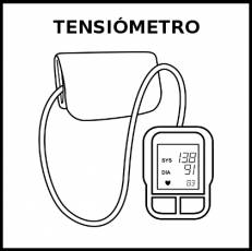TENSIÓMETRO - Pictograma (blanco y negro)