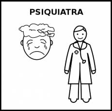 PSIQUIATRA (HOMBRE) - Pictograma (blanco y negro)