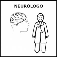 NEURÓLOGO - Pictograma (blanco y negro)