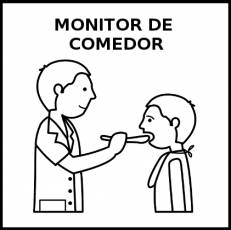 MONITOR DE COMEDOR - Pictograma (blanco y negro)