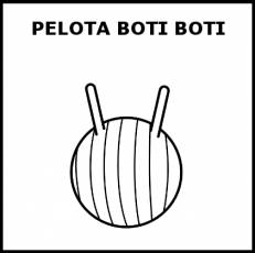PELOTA BOTI BOTI - Pictograma (blanco y negro)