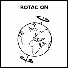 ROTACIÓN - Pictograma (blanco y negro)