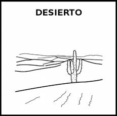 DESIERTO - Pictograma (blanco y negro)