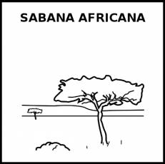 SABANA AFRICANA - Pictograma (blanco y negro)