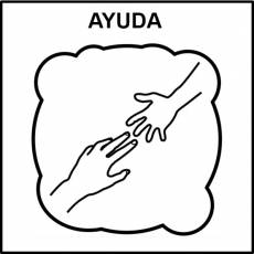 AYUDA - Pictograma (blanco y negro)