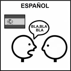 ESPAÑOL (LENGUA) - Pictograma (blanco y negro)