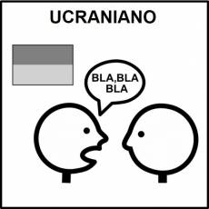 UCRANIANO (LENGUA) - Pictograma (blanco y negro)
