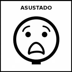 ASUSTADO - Pictograma (blanco y negro)