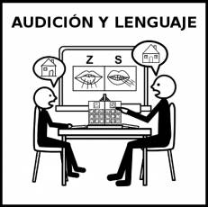AUDICIÓN Y LENGUAJE - Pictograma (blanco y negro)
