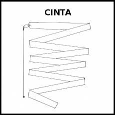 CINTA (GIMNASIA RÍTMICA) - Pictograma (blanco y negro)