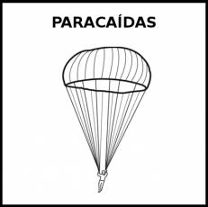 PARACAÍDAS (VUELO) - Pictograma (blanco y negro)