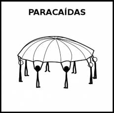 PARACAÍDAS (JUEGO) - Pictograma (blanco y negro)