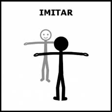 IMITAR - Pictograma (blanco y negro)