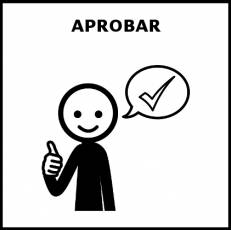 APROBAR - Pictograma (blanco y negro)