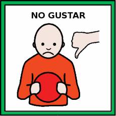 NO GUSTAR (UNA COSA) - Pictograma (color)