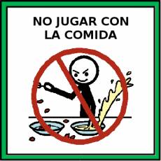 NO JUGAR CON LA COMIDA - Pictograma (color)