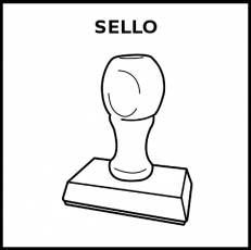 SELLO (CAUCHO) - Pictograma (blanco y negro)