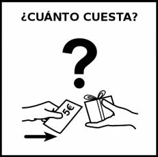 ¿CUÁNTO CUESTA? - Pictograma (blanco y negro)