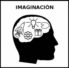 IMAGINACIÓN - Pictograma (blanco y negro)