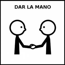 DAR LA MANO - Pictograma (blanco y negro)
