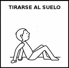 TIRARSE AL SUELO - Pictograma (blanco y negro)